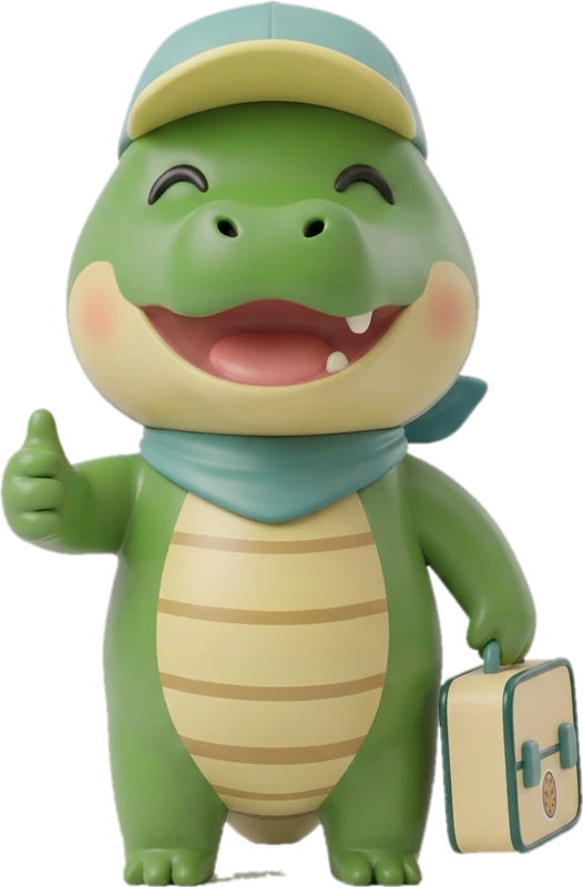 Ollie laughing, giving a thumbs up and carrying his lunchbox by the handle